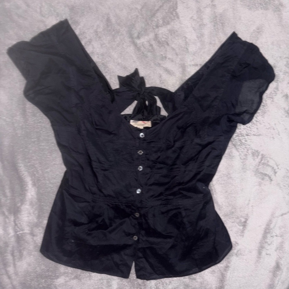Burberry London RARE Y2K Vintage Babydoll Romantic Blouse - Picture 11 of 16